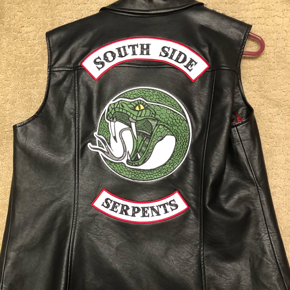 South side serpents leather vest jacket